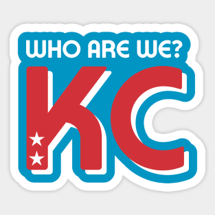 Who Are We? KC! Teal Sticker